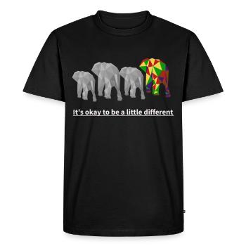 C'est bien d'être un petit cadeau d'éléphant différent - T-shirt Premium bio Homme - noir - Devant - Nico (187cm)