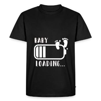 Baby is Loading Idée cadeau pour toutes les futures mamans - T-shirt Premium bio Homme - noir - Devant - Nico (187cm)