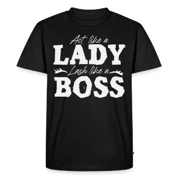 Agissez comme un t-shirt de dame - T-shirt Premium bio Homme - noir - Devant - Nico (187cm)