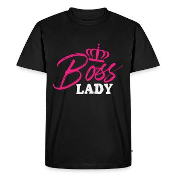 Patron Lady Womens T-shirt - T-shirt Premium bio Homme - noir - Devant - Nico (187cm)