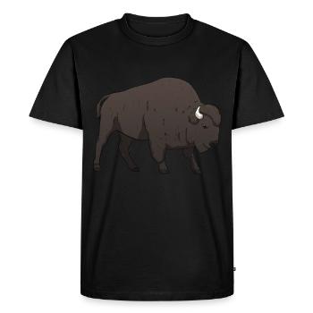 Buffle de bison - T-shirt Premium bio Homme - noir - Devant - Nico (187cm)