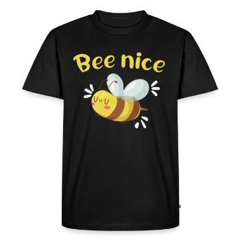 Bee nice funny beekeepers gifts - Men's Premium Organic T-Shirt - black - Front - Nico (187cm)