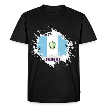 Drapeau du Guatemala avec blob - T-shirt Premium bio Homme - noir - Devant - Nico (187cm)