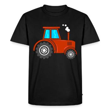 Tracteur tracteur - T-shirt Premium bio Homme - noir - Devant - Nico (187cm)