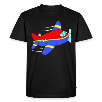 Aviateur d'avion - T-shirt Premium bio Homme - noir - Devant - Nico (187cm)