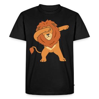 Lion Dab - T-shirt Premium bio Homme - noir - Devant - Nico (187cm)