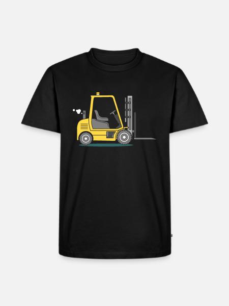 Forklift stacker - Men's Premium Organic T-Shirt - black