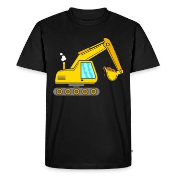 pelleteuse - T-shirt Premium bio Homme - noir - Devant - Nico (187cm)