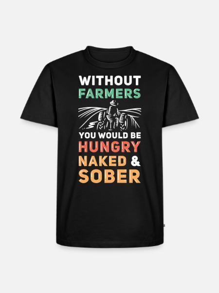 Sans agriculteurs, pas d'avenir - T-shirt Premium bio Homme - noir