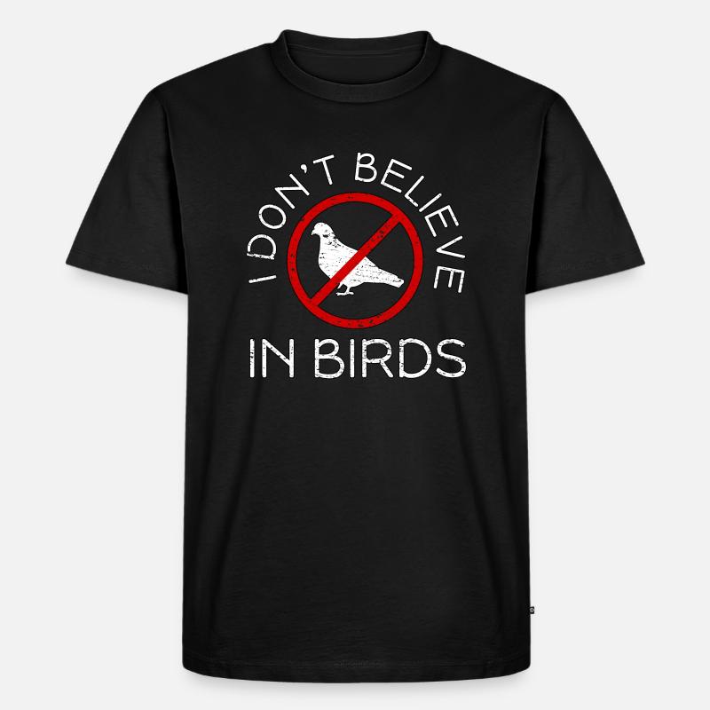 Birds Aren´t Real - Männer Premium Bio T-Shirt - Schwarz