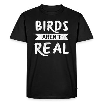 Les oiseaux ne sont pas réels - Les oiseaux ne sont pas réels - T-shirt Premium bio Homme - noir - Devant - Nico (187cm)
