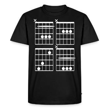 BACH as major chords tabs guitar (white) - Men's Premium Organic T-Shirt - black - Front - Nico (187cm)