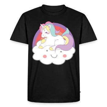 Licornes licorne sur nuage licornes - T-shirt Premium bio Homme - noir - Devant - Nico (187cm)