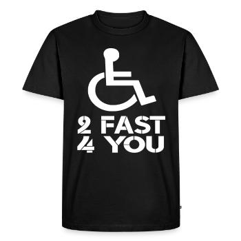 Wheelchair Wheelchair User Disabled Wheelchairs - Men's Premium Organic T-Shirt - black - Front - Nico (187cm)