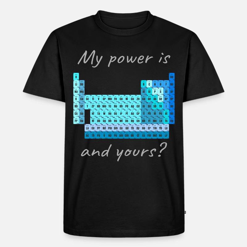 Periodensystem der Elemente in Blau - Männer Premium Bio T-Shirt - Schwarz