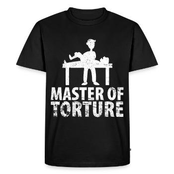 Cadeau humoristique de physiothérapeute disant drôle - T-shirt Premium bio Homme - noir - Devant - Nico (187cm)