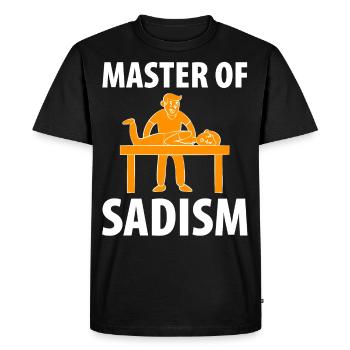 Cadeau humoristique de physiothérapeute disant drôle - T-shirt Premium bio Homme - noir - Devant - Nico (187cm)