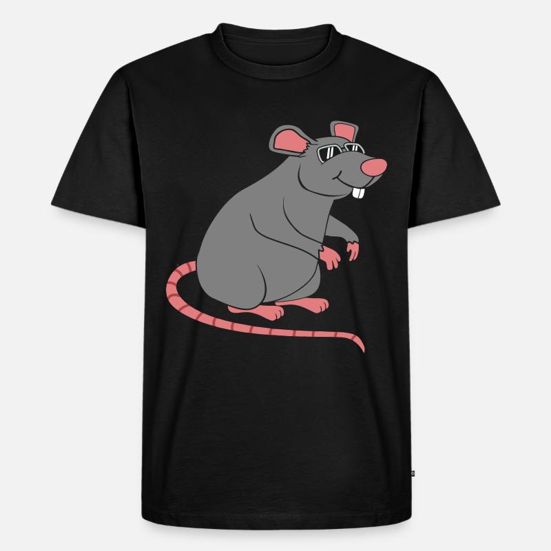 Ratte - Männer Premium Bio T-Shirt - Schwarz