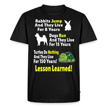 Turtles live 150 years of Chill Turtle Chill - Men's Premium Organic T-Shirt - black - Front - Nico (187cm)