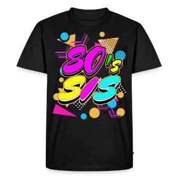 Costume de soirée des années 80 des années 80 des années 80 - T-shirt Premium bio Homme - noir - Devant - Nico (187cm)