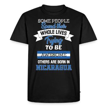 Born in Nicaragua - Men's Premium Organic T-Shirt - black - Front - Nico (187cm)