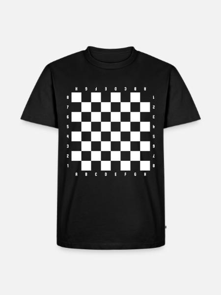 Schachbrett - Männer Premium Bio T-Shirt - Schwarz