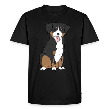 Chien Appenzell - T-shirt Premium bio Homme - noir - Devant - Nico (187cm)