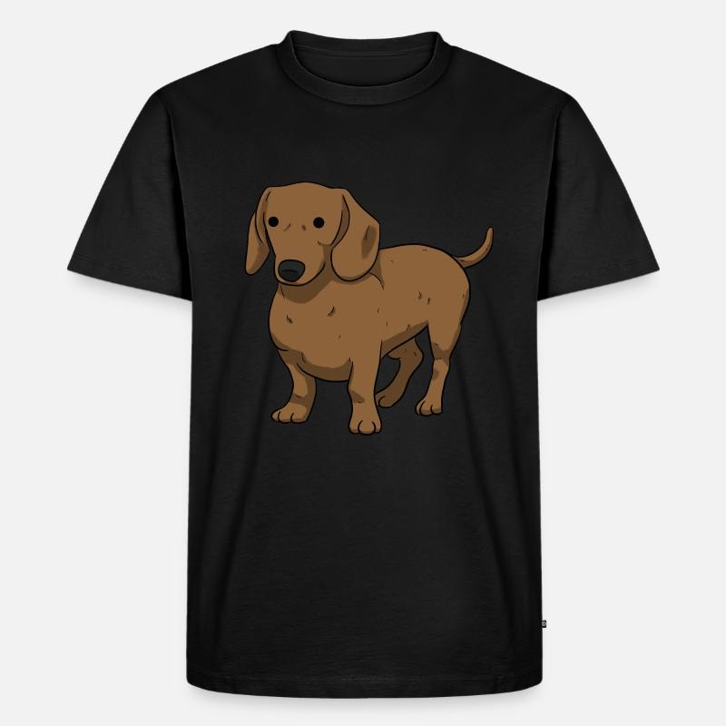 Dachshund - Männer Premium Bio T-Shirt - Schwarz