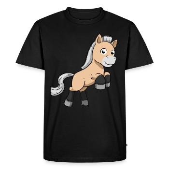 Cheval fjord - T-shirt Premium bio Homme - noir - Devant - Nico (187cm)