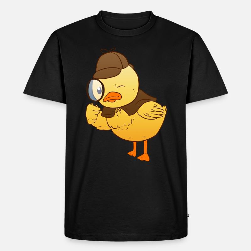 Detective Duck - Männer Premium Bio T-Shirt - Schwarz