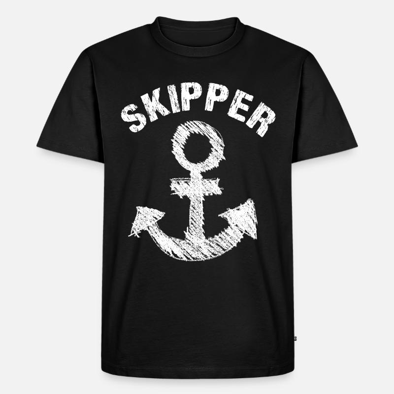 Skipper - Männer Premium Bio T-Shirt - Schwarz