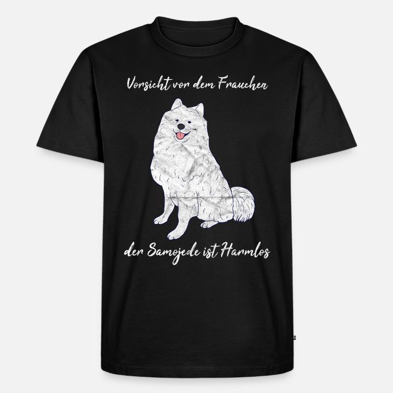 Samojede Hund - Männer Premium Bio T-Shirt - Schwarz