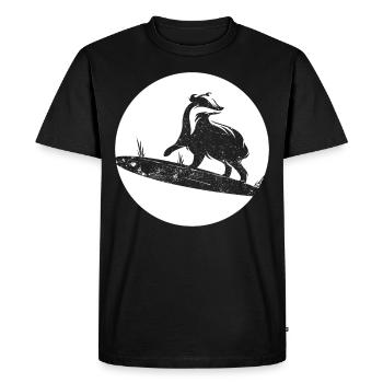 Badger - Men's Premium Organic T-Shirt - black - Front - Nico (187cm)