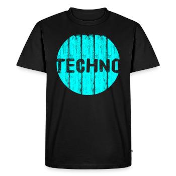 Techno edm Hardstyle Jumpstyle Festival Party - T-shirt Premium bio Homme - noir - Devant - Nico (187cm)