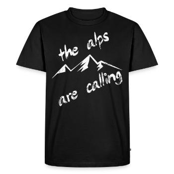 Alpes Montagnes Alpinistes - T-shirt Premium bio Homme - noir - Devant - Nico (187cm)
