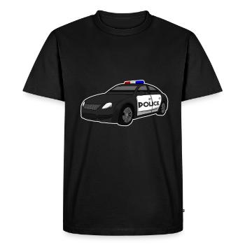 voiture de police - T-shirt Premium bio Homme - noir - Devant - Nico (187cm)