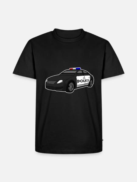 Police Car - Men's Premium Organic T-Shirt - black