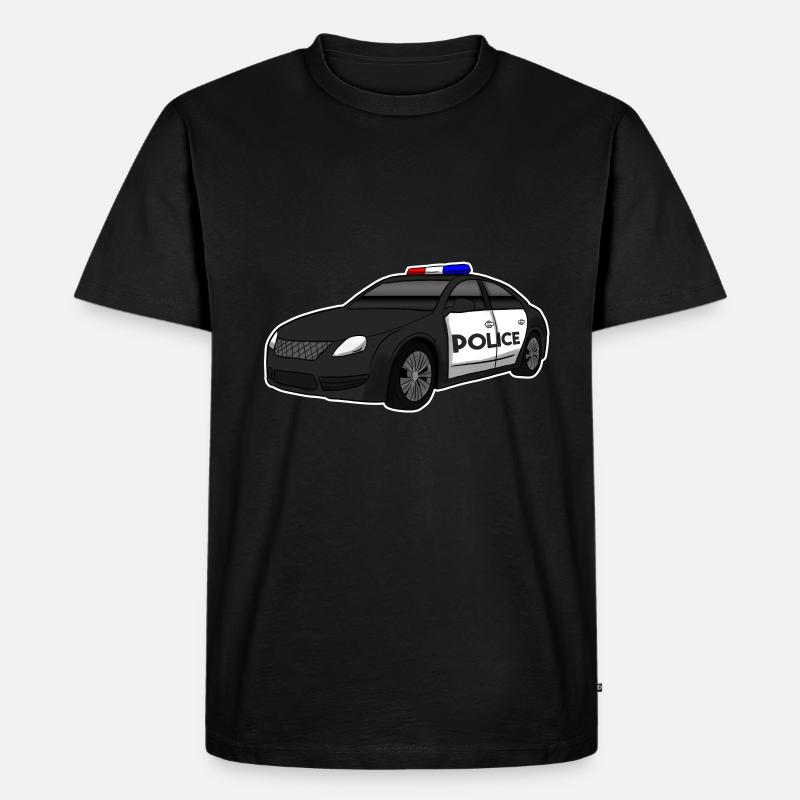 Polizeiauto - Männer Premium Bio T-Shirt - Schwarz