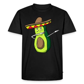 Avocado Dab Mexico Sombrero Dabbing - Men's Premium Organic T-Shirt - black - Front - Nico (187cm)