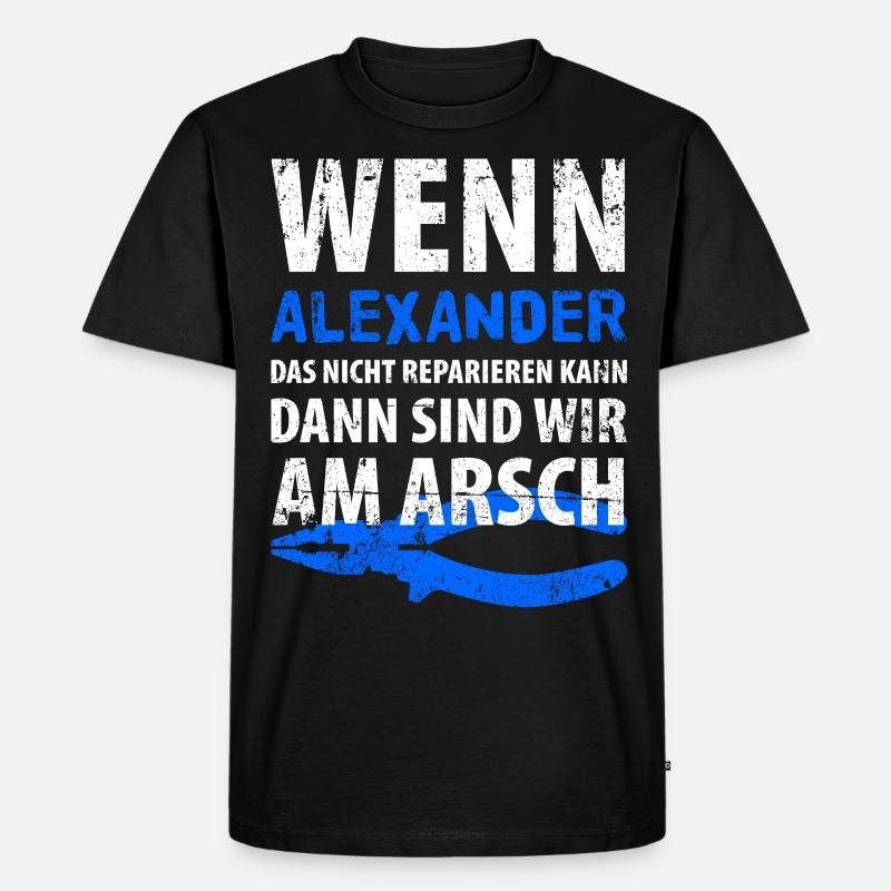 Heimwerker Alexander - Männer Premium Bio T-Shirt - Schwarz