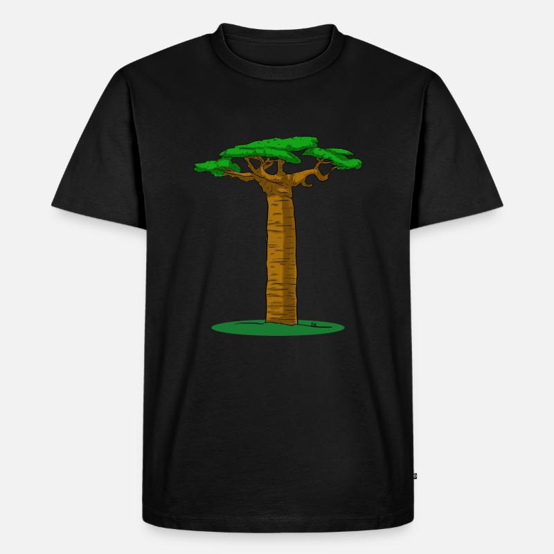 Baobab Tree - Männer Premium Bio T-Shirt - Schwarz