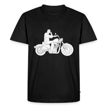 Biker - Men's Premium Organic T-Shirt - black - Front - Nico (187cm)
