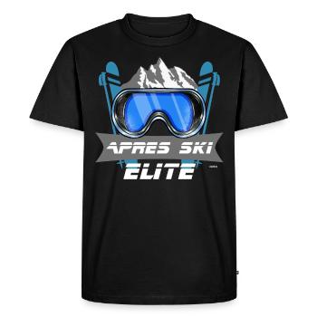 Apres ski elite skieur sports d'hiver - T-shirt Premium bio Homme - noir - Devant - Nico (187cm)