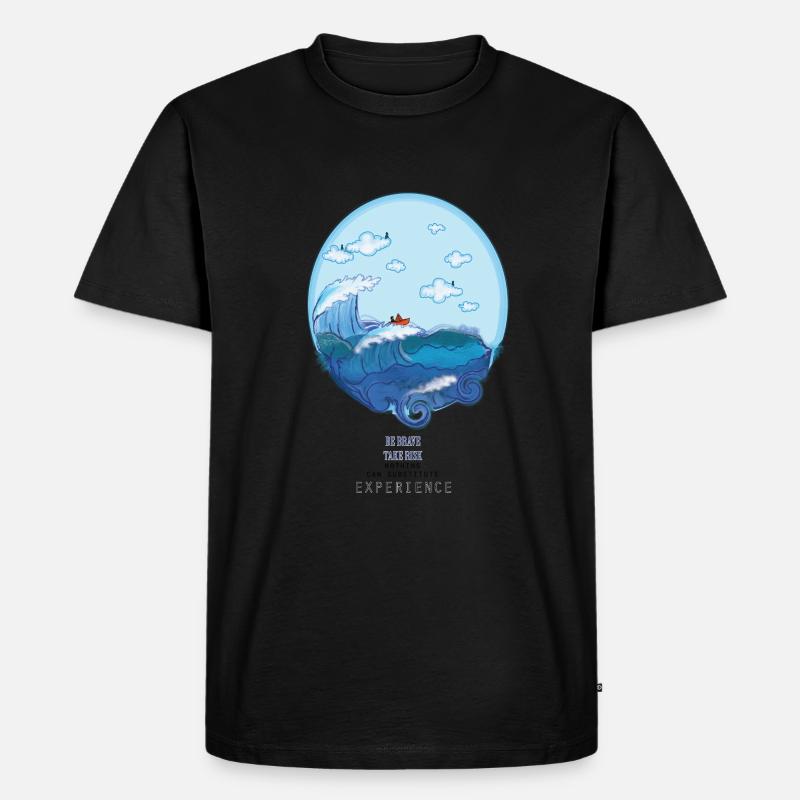 The Wave - Männer Premium Bio T-Shirt - Schwarz