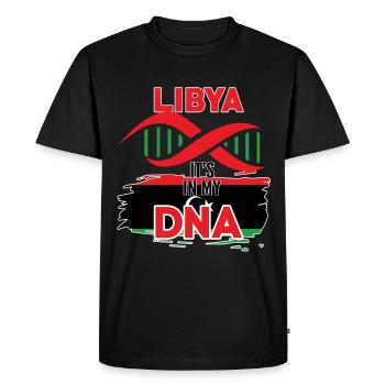 la libye est dans mon ADN - T-shirt Premium bio Homme - noir - Devant - Nico (187cm)