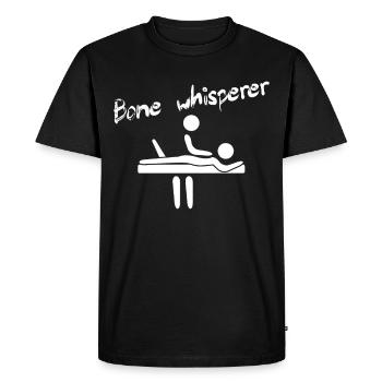 Cadeau humoristique de physiothérapeute disant drôle - T-shirt Premium bio Homme - noir - Devant - Nico (187cm)