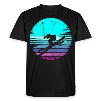 Skiing Ski Skiing Skier Downhill - Men's Premium Organic T-Shirt - black - Front - Nico (187cm)