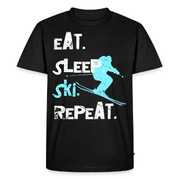 Skiing Ski Skiing Skier Downhill - Men's Premium Organic T-Shirt - black - Front - Nico (187cm)