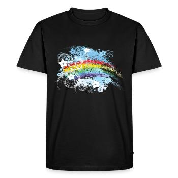 Rainbow Gay Pride Csd Homo Lesbian Party - Men's Premium Organic T-Shirt - black - Front - Nico (187cm)