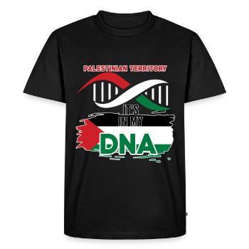 Le territoire palestinien est dans mon ADN - T-shirt Premium bio Homme - noir - Devant - Nico (187cm)